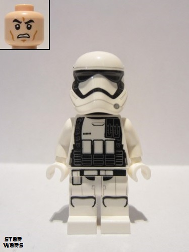 lego 2016 mini figurine sw0722 First Order Heavy Assault Stormtrooper Rounded Mouth Pattern - Backpack, Ammo Pouch Print 