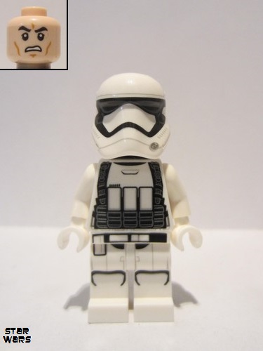 lego 2017 mini figurine sw0842 First Order Heavy Assault Stormtrooper Rounded Mouth Pattern - Backpack 
