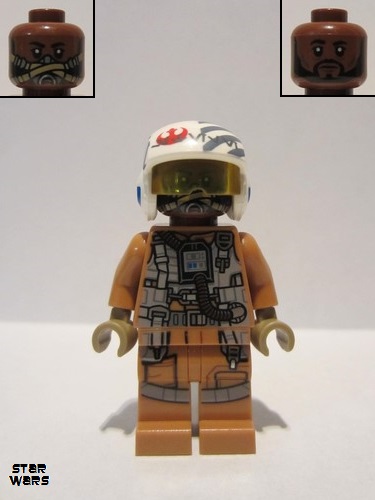 lego 2017 mini figurine sw1005 Resistance Bomber Pilot Finch Dallow 