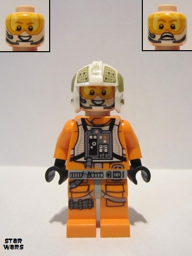 lego 2018 mini figurine sw0932 Dutch Vander Rebel Pilot Y-wing (Jon 'Dutch' Vander, Gold Leader) - Printed Legs, Headset 