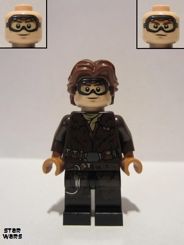 lego 2018 mini figurine sw0949 Han Solo Fur Coat and Goggles 