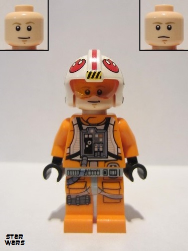lego 2018 mini figurine sw0952 Luke Skywalker Pilot, Dual Molded Helmet 