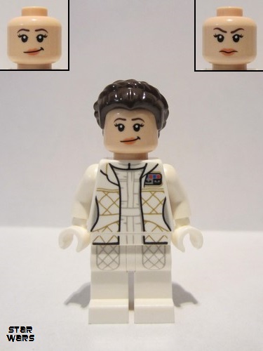 lego 2018 mini figurine sw0958 Princess Leia Hoth Outfit White, Crooked Smile 