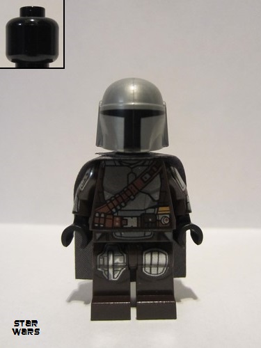 lego 2021 mini figurine sw1135 The Mandalorian (Din Djarin / 'Mando') Silver Beskar Armor 