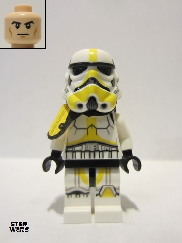 lego 2021 mini figurine sw1157 Artillery Stormtrooper Pauldron, Backpack 