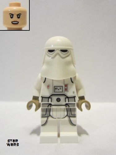 lego 2021 mini figurine sw1178 Snowtrooper Printed Legs, Dark Tan Hands - Female, Light Nougat Head 