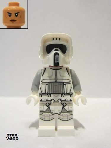 lego 2022 mini figurine sw1182 Scout Trooper Dual Molded Helmet, Printed Legs, Female 