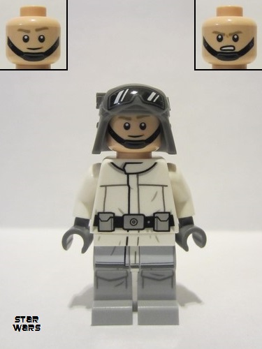 lego 2022 mini figurine sw1183 Imperial AT-ST Driver Helmet with Goggles, White Jacket 