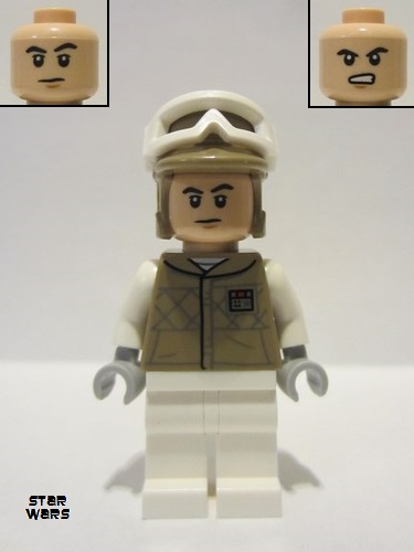 lego 2022 mini figurine sw1187 Hoth Rebel Trooper Dark Tan Uniform and Helmet, White Legs 