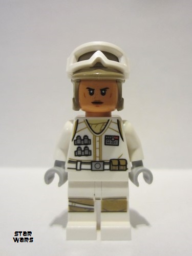 lego 2022 mini figurine sw1188 Hoth Rebel Trooper White Uniform, Dark Tan Helmet, Female 