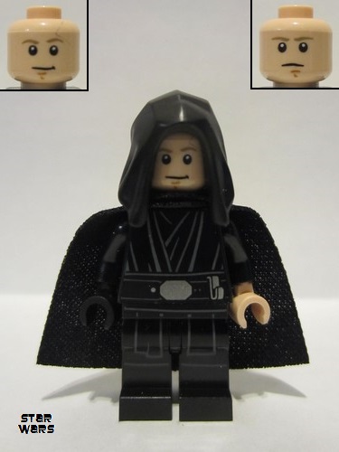lego 2022 mini figurine sw1191 Luke Skywalker Jedi Master (Black Hood & Cape) 