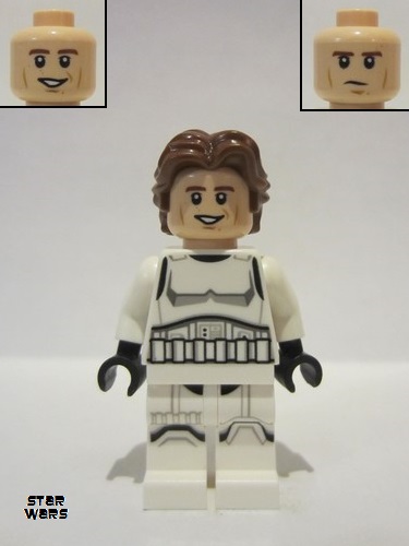 lego 2022 mini figurine sw1204 Han Solo Stormtrooper Outfit, Printed Legs, Shoulder Belts 