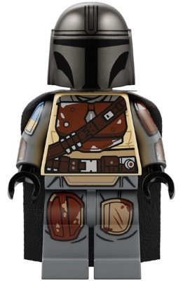 lego 2022 mini figurine sw1242 The Mandalorian (Din Djarin / 'Mando') Brown Durasteel Armor, Printed Arms 