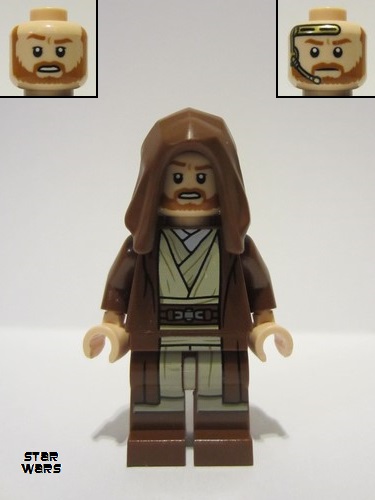 lego 2023 mini figurine sw1255 Obi-Wan Kenobi Reddish Brown Robe and Hood 