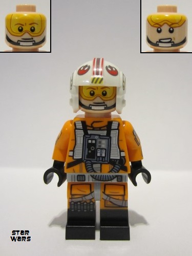 lego 2023 mini figurine sw1267 Luke Skywalker Pilot Suit, Printed Arms, Black Boots 
