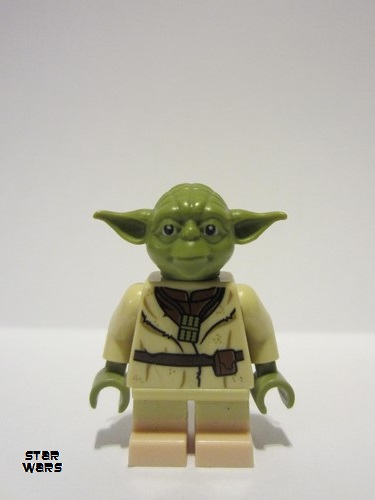 lego 2023 mini figurine sw1272 Yoda Olive Green, Light Nougat Feet 