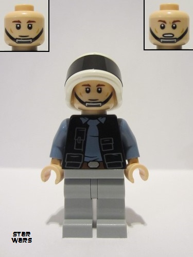 lego 2023 mini figurine sw1285 Rebel Fleet Trooper Vest with Pockets, without Light Nougat Neck Print 