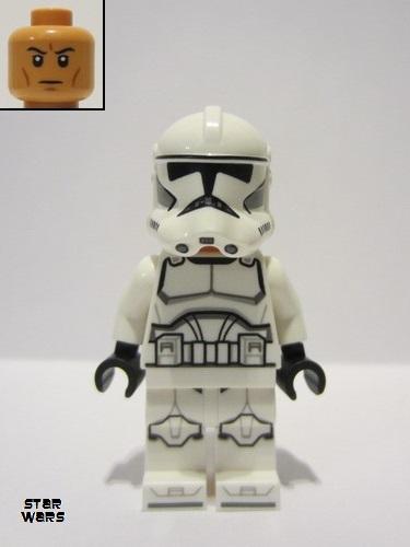 lego 2024 mini figurine sw1319 Clone Trooper Phase 2 - Nougat Head 