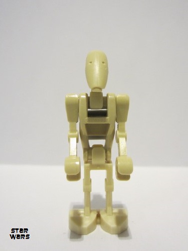 lego 2024 mini figurine sw1320 Battle Droid Tan, Light Bluish Gray Clip on Back 
