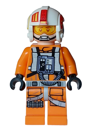 lego 2024 mini figurine sw1359 Rebel Pilot Helmet with Black Rebel Alliance Symbols 