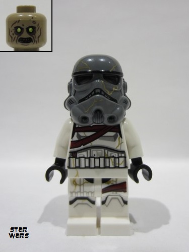 lego 2025 mini figurine sw1417 Night Trooper Dark Bluish Gray Helmet 