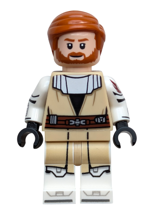 lego 2025 mini figurine sw1424 Obi-Wan Kenobi Clone Wars, Printed Arms and Legs 