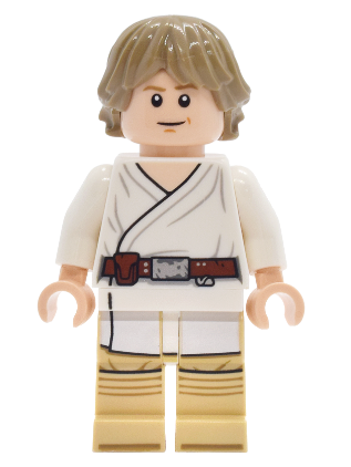 lego 2025 mini figurine sw1453 Luke Skywalker Tatooine, Dark Tan Hair 