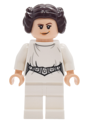 lego 2025 mini figurine sw1459 Princess Leia White Dress, Detailed Belt with 5 Emblems 