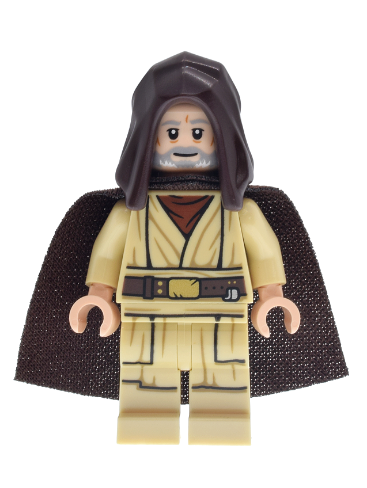lego 2025 mini figurine sw1467 Obi-Wan Kenobi Old, Dark Brown Hood and Spongy Cape 