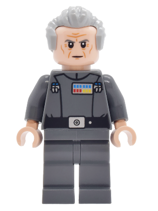 lego 2025 mini figurine sw1471 Grand Moff Wilhuff Tarkin Dark Bluish Gray Uniform, Swept Back Hair, Dark Bluish Gray Eyebrows 