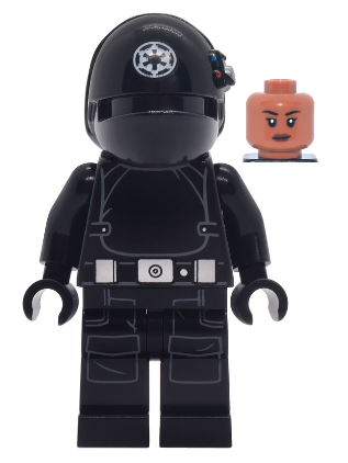 lego 2025 mini figurine sw1472 Imperial Gunner Helmet with White Imperial Logo, Sienna Head 