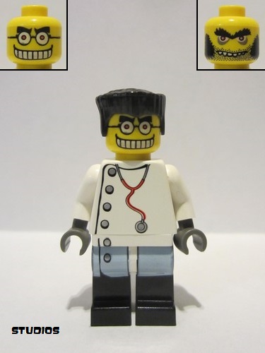 lego 2002 mini figurine hrf004 Mad Scientist  