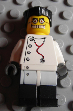 lego 2008 mini figurine hrf004new Mad Scientist Reissue 