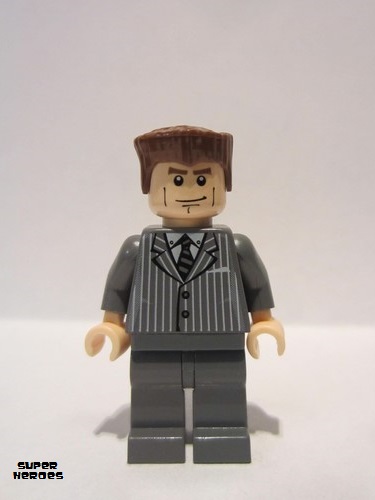 lego 2004 mini figurine spd022 Harry Osborn 2 Dark Bluish Gray Suit Torso, Dark Bluish Gray Legs 