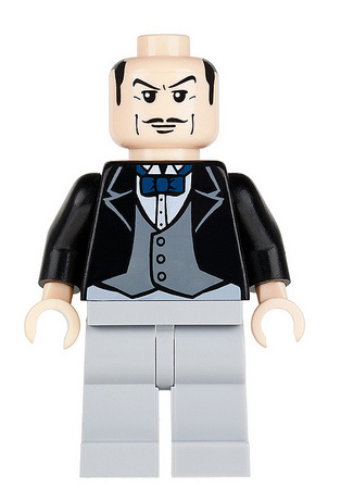 lego 2006 mini figurine bat014 Alfred Pennyworth, the Butler Bow Tie 