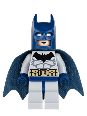 lego 2007 mini figurine bat022 Batman Light Bluish Gray Suit with Dark Blue Mask 