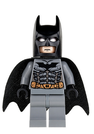 lego 2008 mini figurine bat024 Batman Dark Bluish Gray Suit with Black Mask 