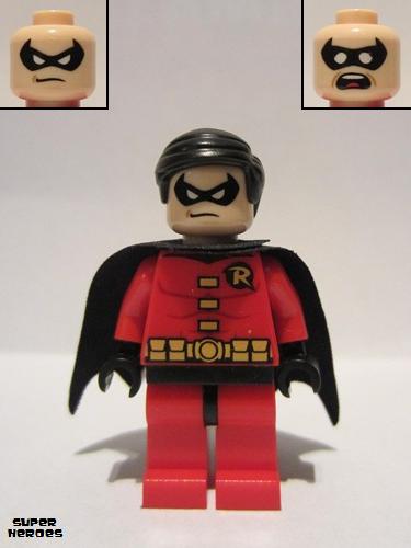 lego 2012 mini figurine sh0011 Robin Black Cape Cape noire