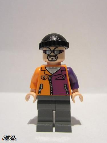 lego 2012 mini figurine sh022 Two-Face's Henchman Orange and Purple - Sunglasses Orange et Violet - Lunettes de soleil