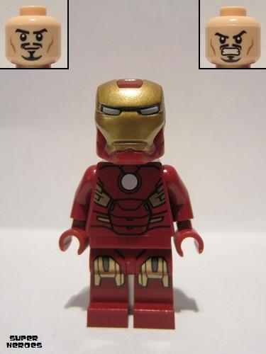 lego 2012 mini figurine sh036 Iron Man Mark 7 Armor With Circle on Chest 