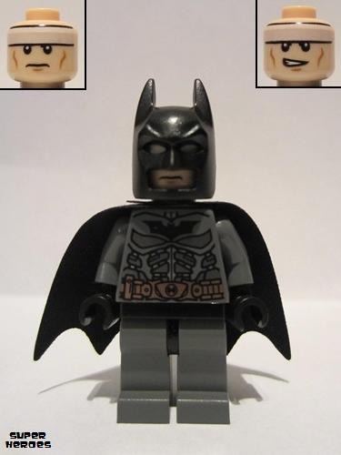 lego 2013 mini figurine sh064 Batman Dark Bluish Gray Suit with Copper Belt 
