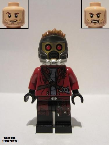 lego 2014 mini figurine sh0127 Star-Lord Mask, Open Jacket 