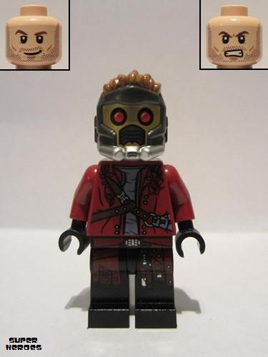 lego 2014 mini figurine sh127 Star-Lord Mask, Open Jacket 