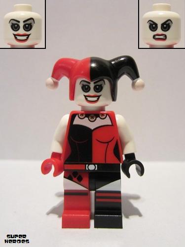 lego 2015 mini figurine sh199 Harley Quinn White Arms 