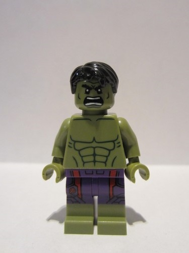 LEGO Hulk - Dark purple pants with dark red pattern Minifigure
