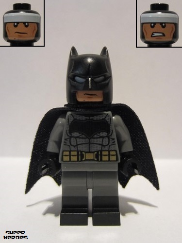 lego 2016 mini figurine sh218 Batman Dark Bluish Suit, Gold Belt, Black Hands, Spongy Cape, Large Bat Logo 