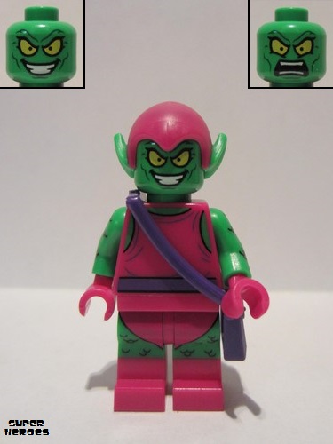 lego 2016 mini figurine sh271 Green Goblin Magenta Outfit 