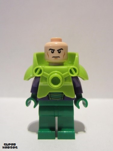 lego 2016 mini figurine sh292 Lex Luthor Battle Armor, Green Legs 