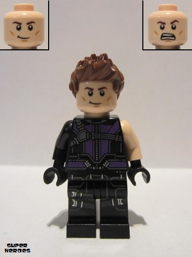 lego 2016 mini figurine sh302 Hawkeye Black and Dark Purple Suit 