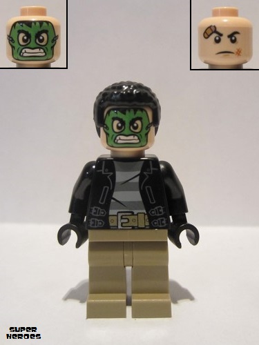 lego 2017 mini figurine sh0421 Masked Robber Green Mask, Striped Shirt 